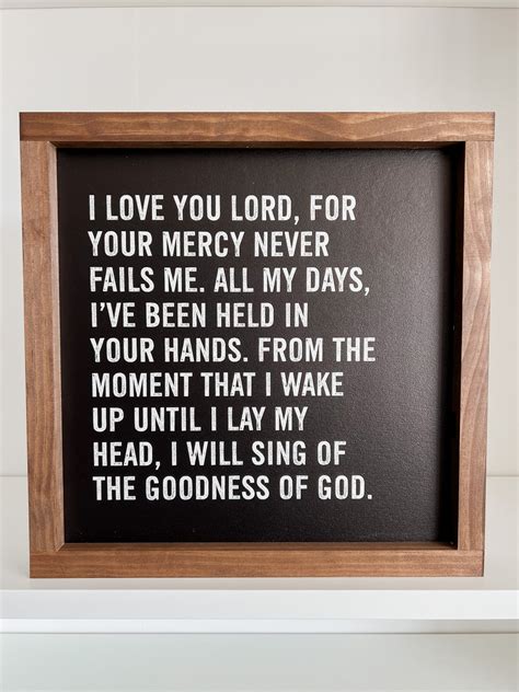 i love you lord for your mercy never fails me lyrics